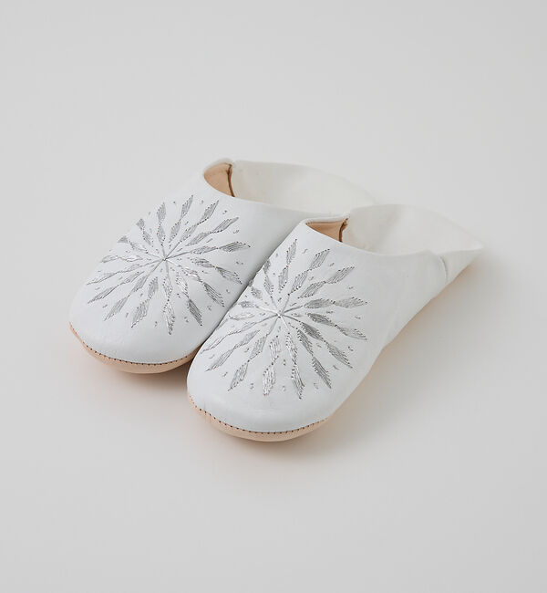 collex「【Fatima morocco】 サブラス刺繍 バブーシュ 羊革 モロッコ製 室」|本・CD・DVD|