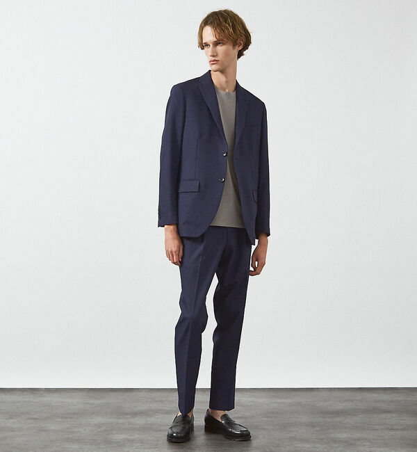 ABAHOUSE「【セットアップ対応】リネンライク ライトジャケット / 軽量 ストレッチ 手洗い」|テーラードジャケット|