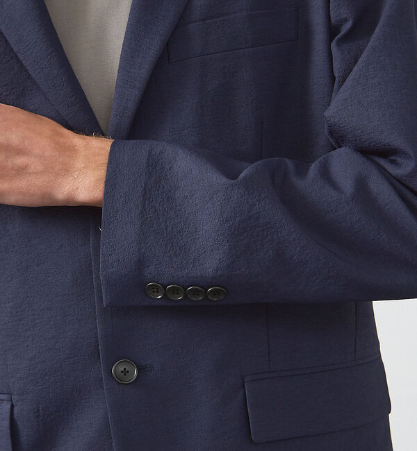 ABAHOUSE「【セットアップ対応】リネンライク ライトジャケット / 軽量 ストレッチ 手洗い」|テーラードジャケット|