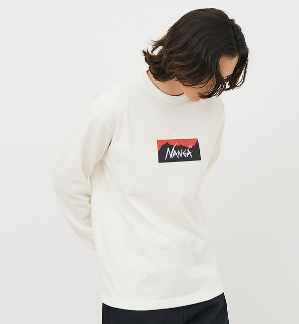 ABAHOUSE「【NANGA/ナンガ】ECO HYBRID BOX LOGO LS/ボックスロゴ」|Tシャツ・カットソー|ホワイト