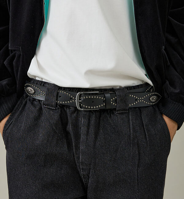 ABAHOUSE「Concho Studded Belt / コンチョ スタッズ ベルト/ヴィンテ」|ベルト|