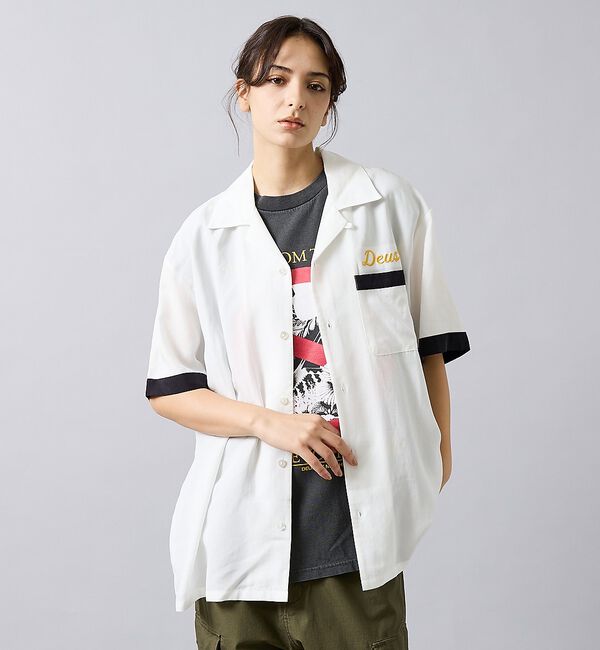 ABAHOUSE「【Deus Ex Machina / デウスエクスマキナ】ボーリングシャツ /」|シャツ・ブラウス|アイボリー