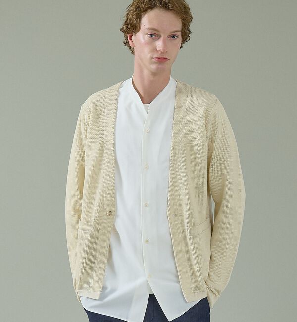 ABAHOUSE「Vネック スキッパーシャツ / バンドカラー」|シャツ・ブラウス|