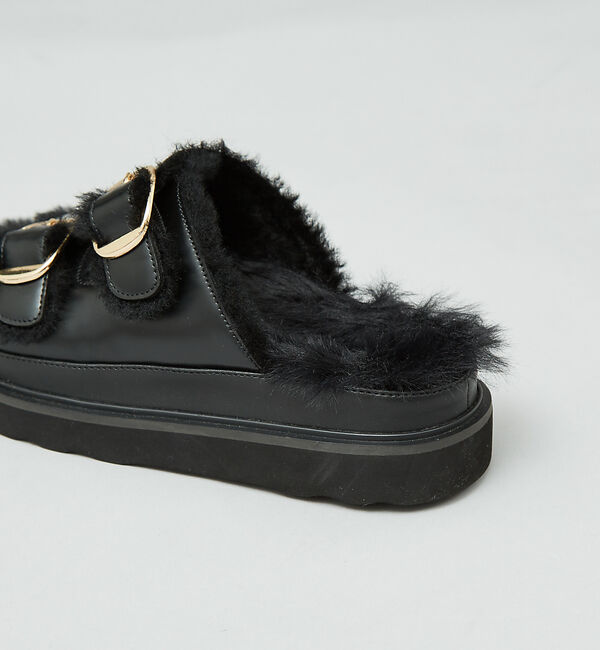 Rouge vif「【MOHI／モヒ】 ムートンベルトサンダル」|サンダル|