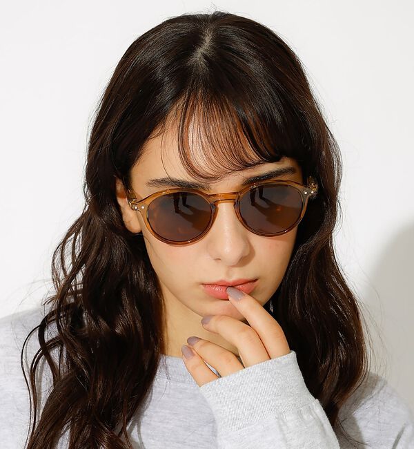 Rouge vif「【IZIPIZI】サングラス / ボストン / UVカット / #D【予約】」|メガネ|ゴールド