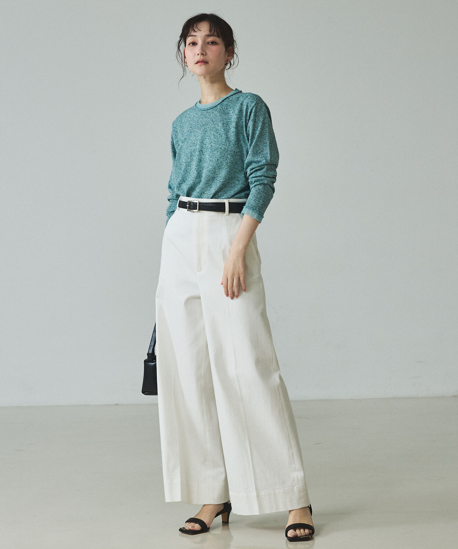 qualite「シアーミックスニットプルオーバー」|Tシャツ・カットソー|