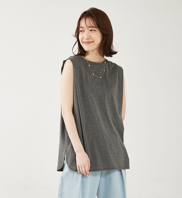 abahouse mavie「タックロングタンク」|Tシャツ・カットソー|