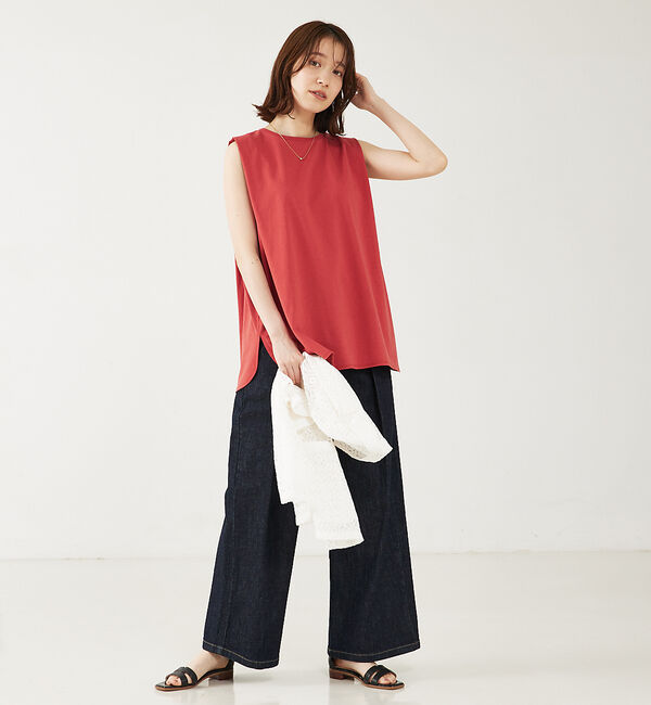 abahouse mavie「タックロングタンク」|Tシャツ・カットソー|