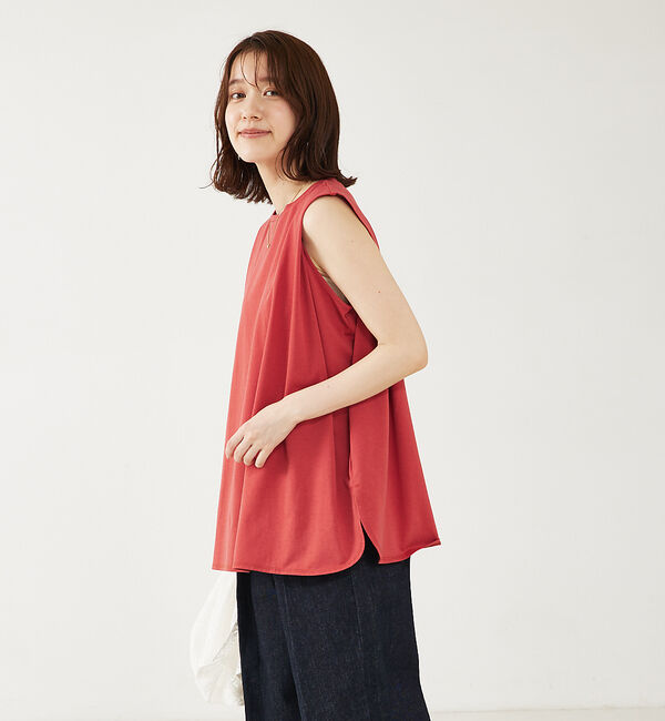 abahouse mavie「タックロングタンク」|Tシャツ・カットソー|