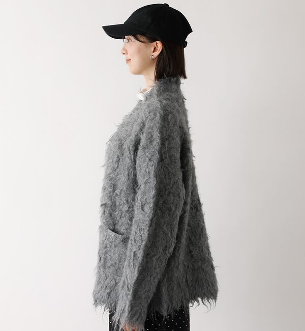abahouse mavie「【スタッフ人気No1】シャギー起毛カーディガン/ニット/軽量/ガーリー/ふわふわ」|カーディガン|