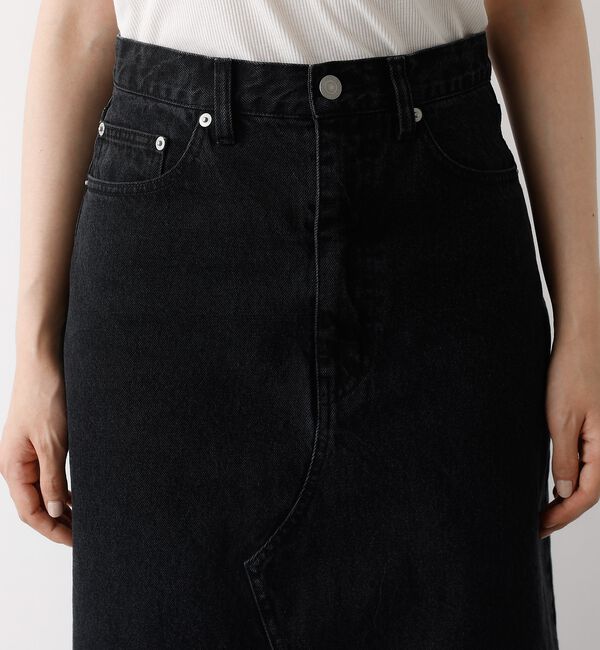 abahouse mavie「【前後スリット】Aラインデニムロングスカート/ハイウエスト/スタイルアップ/春服」|スカート|