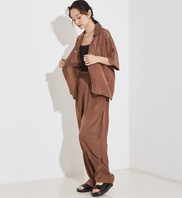 NOMINE「【セットアップ対応】ヴィンテージサテン ドロスト パンツ」|その他|