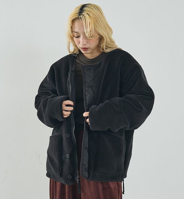 NOMINE「【TAION】ミリタリー リバーシブル クルーネック ダウンジャケット / ブル」|ダウン|