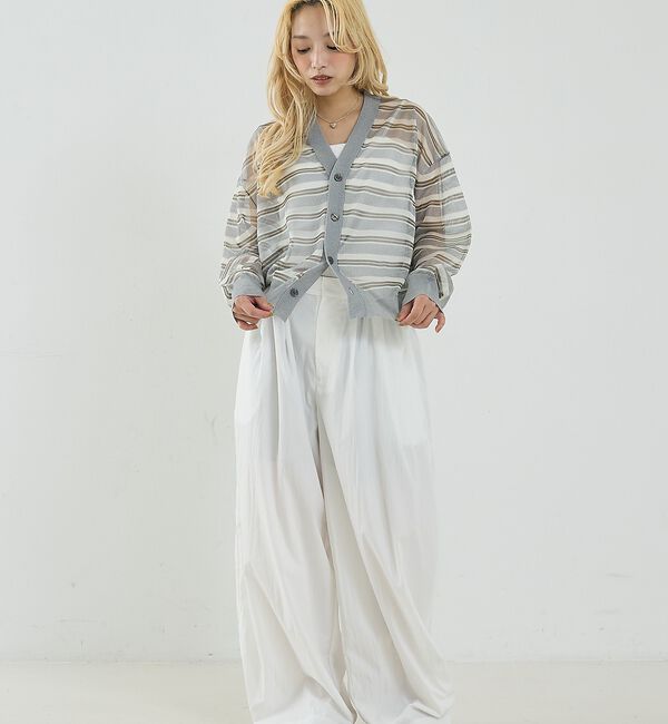 NOMINE「ジャガード シアー ニット カーディガン【予約】」|カーディガン|