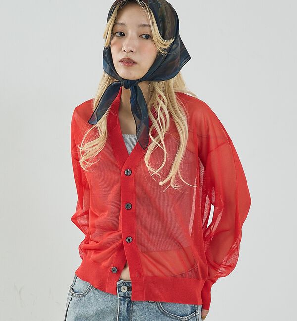 NOMINE「ジャガード シアー ニット カーディガン【予約】」|カーディガン|