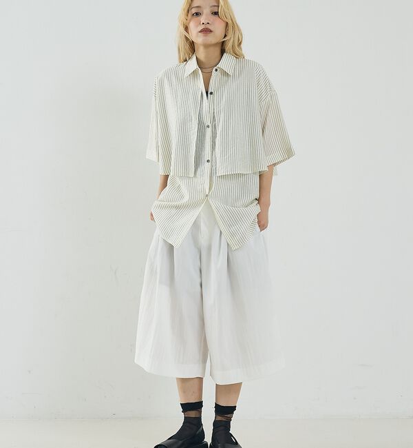 NOMINE「ロングヨーク ハーフスリーブ/半袖 シャツ【予約】」|シャツ・ブラウス|
