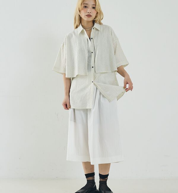 NOMINE「ロングヨーク ハーフスリーブ/半袖 シャツ【予約】」|シャツ・ブラウス|