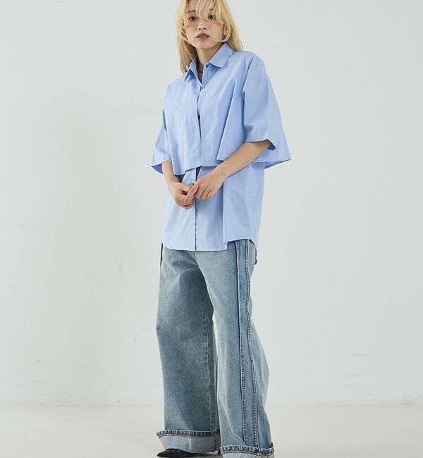 NOMINE「ロングヨーク ハーフスリーブ/半袖 シャツ【予約】」|シャツ・ブラウス|