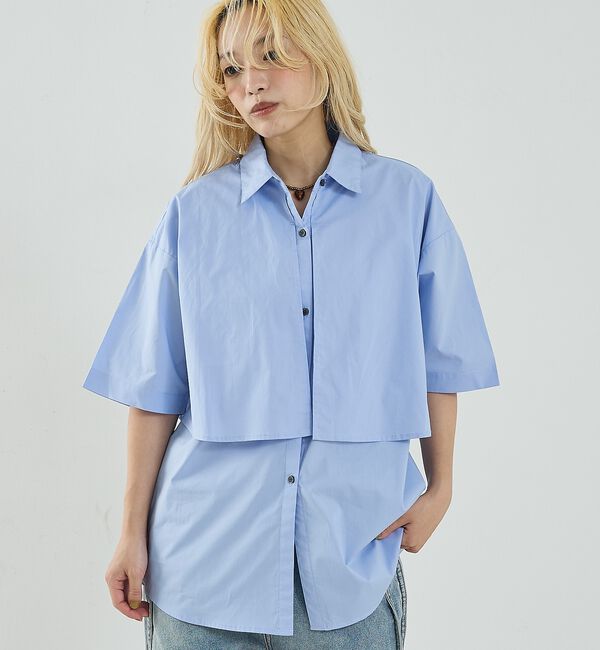 NOMINE「ロングヨーク ハーフスリーブ/半袖 シャツ【予約】」|シャツ・ブラウス|