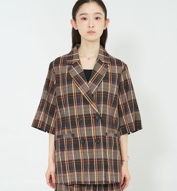 NOMINE「【セットアップ対応】ハーフスリーブ チェック ジャケット【予約】」|その他|