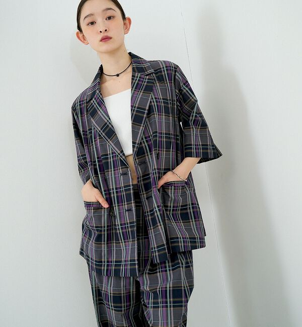 NOMINE「【セットアップ対応】ハーフスリーブ チェック ジャケット【予約】」|その他|