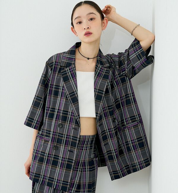 NOMINE「【セットアップ対応】ハーフスリーブ チェック ジャケット【予約】」|その他|