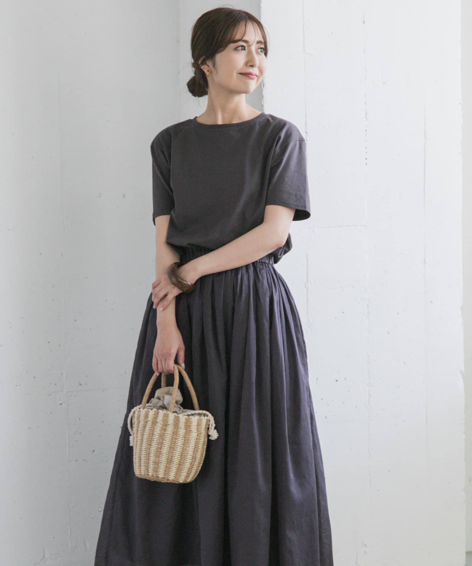 URBAN RESEARCH DOORS「『UR TECH』ボイルカットドッキングワンピース」|ワンピース|