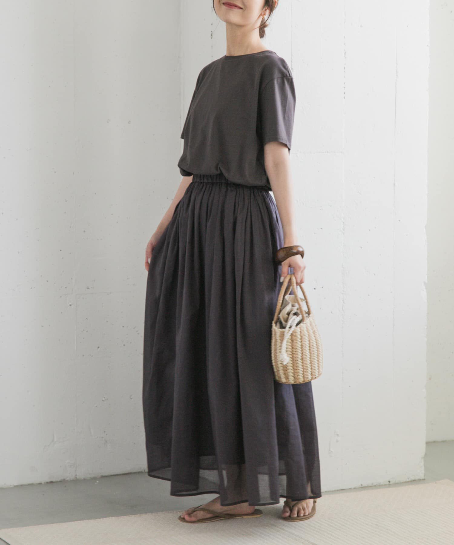 URBAN RESEARCH DOORS「『UR TECH』ボイルカットドッキングワンピース」|ワンピース|