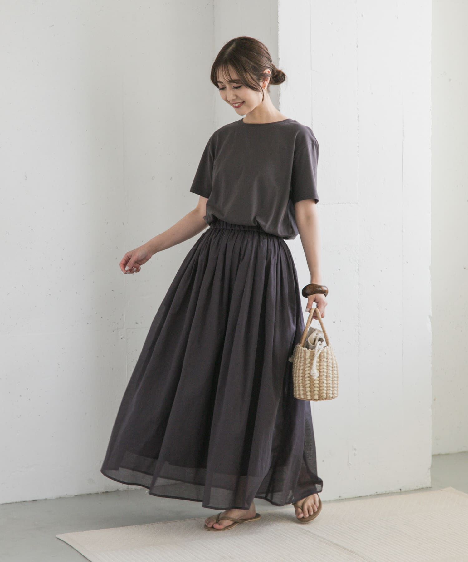 URBAN RESEARCH DOORS「『UR TECH』ボイルカットドッキングワンピース」|ワンピース|