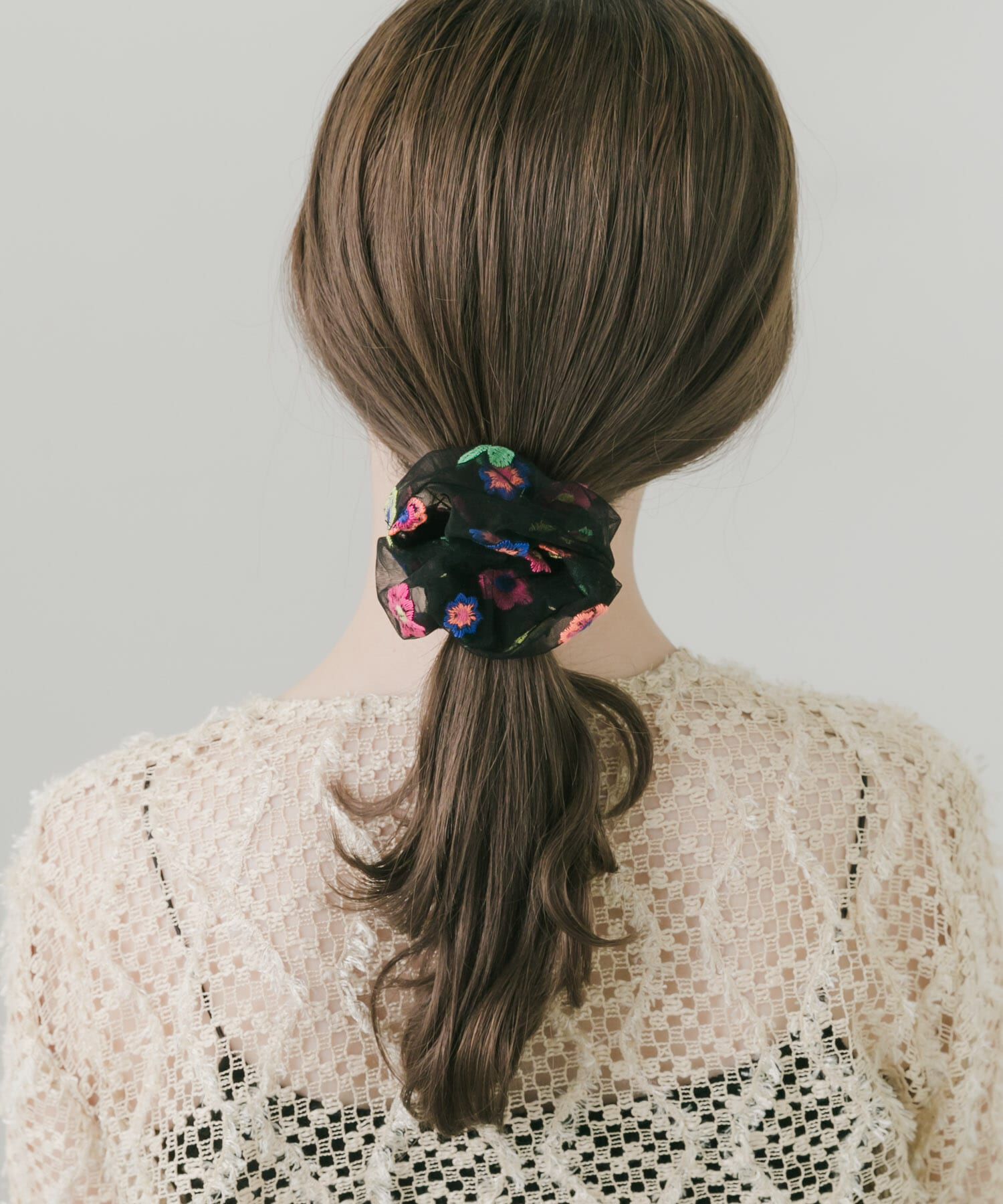 SMELLY「カラーフラワーシアーシュシュ」|ヘアゴム・シュシュ|