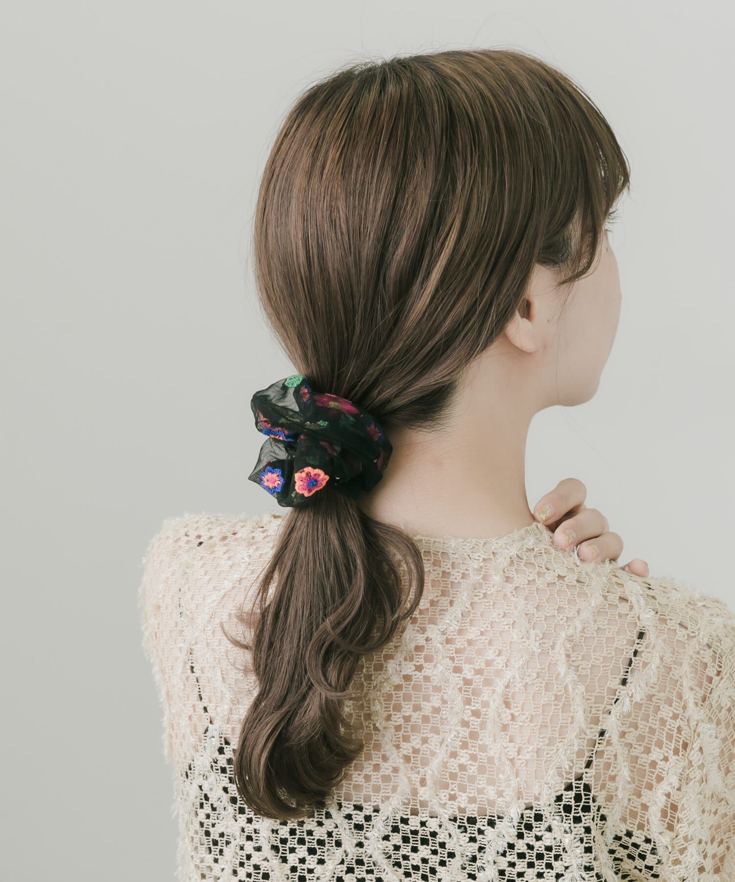 SMELLY「カラーフラワーシアーシュシュ」|ヘアゴム・シュシュ|