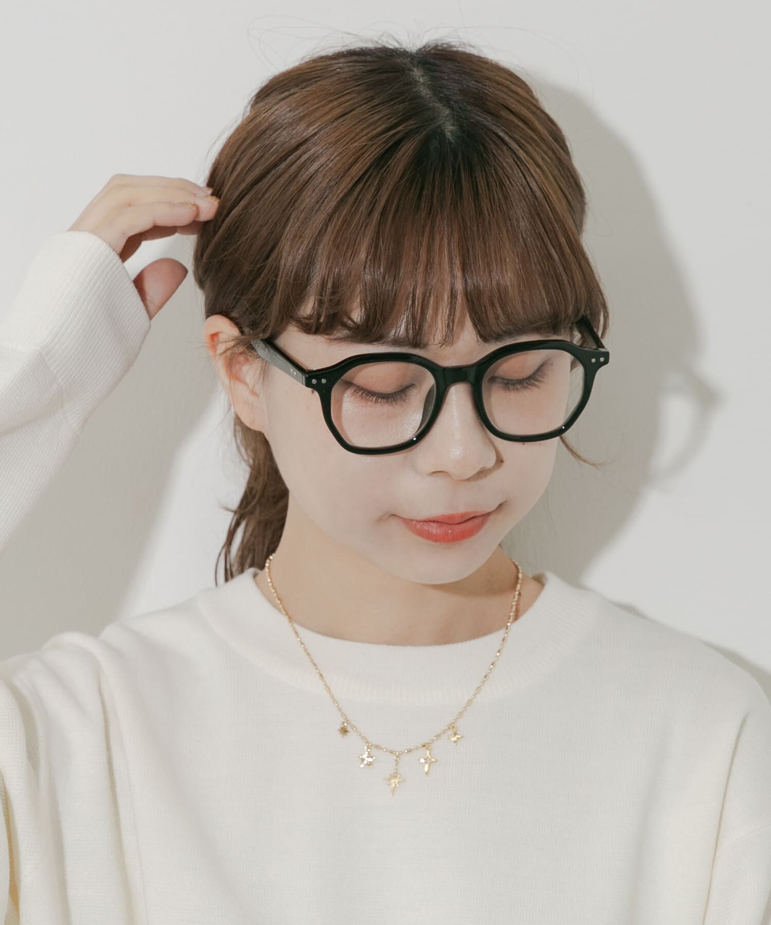 SMELLY「オクタゴンフレームダテメガネ」|メガネ|