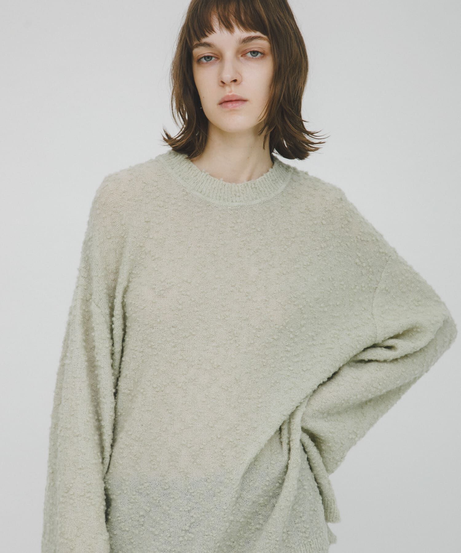 LAATO「pill pill loose knit」|ニット・セーター|ライトグレー