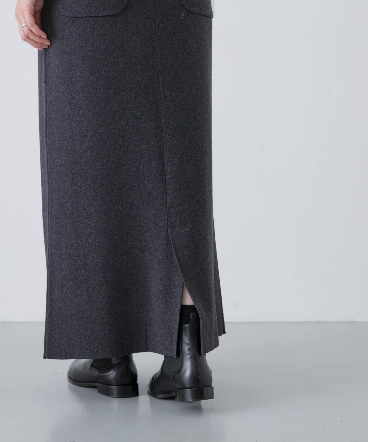 かぐれ「コットンカシミヤニットスカート」|スカート|