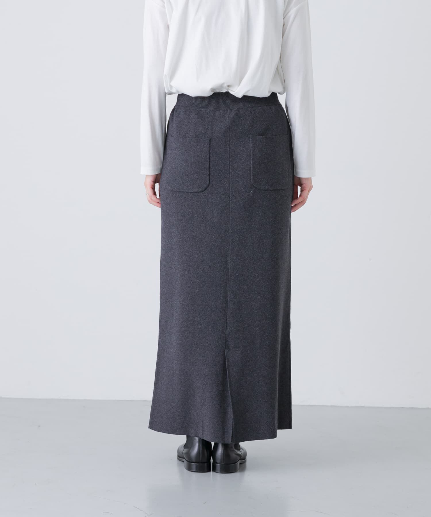 かぐれ「コットンカシミヤニットスカート」|スカート|