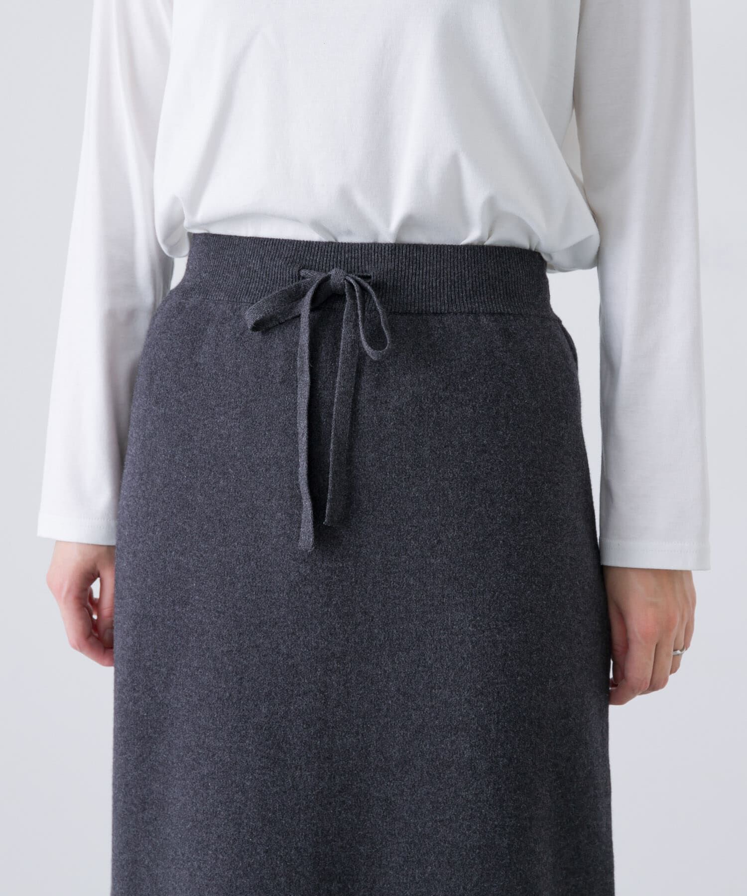 かぐれ「コットンカシミヤニットスカート」|スカート|