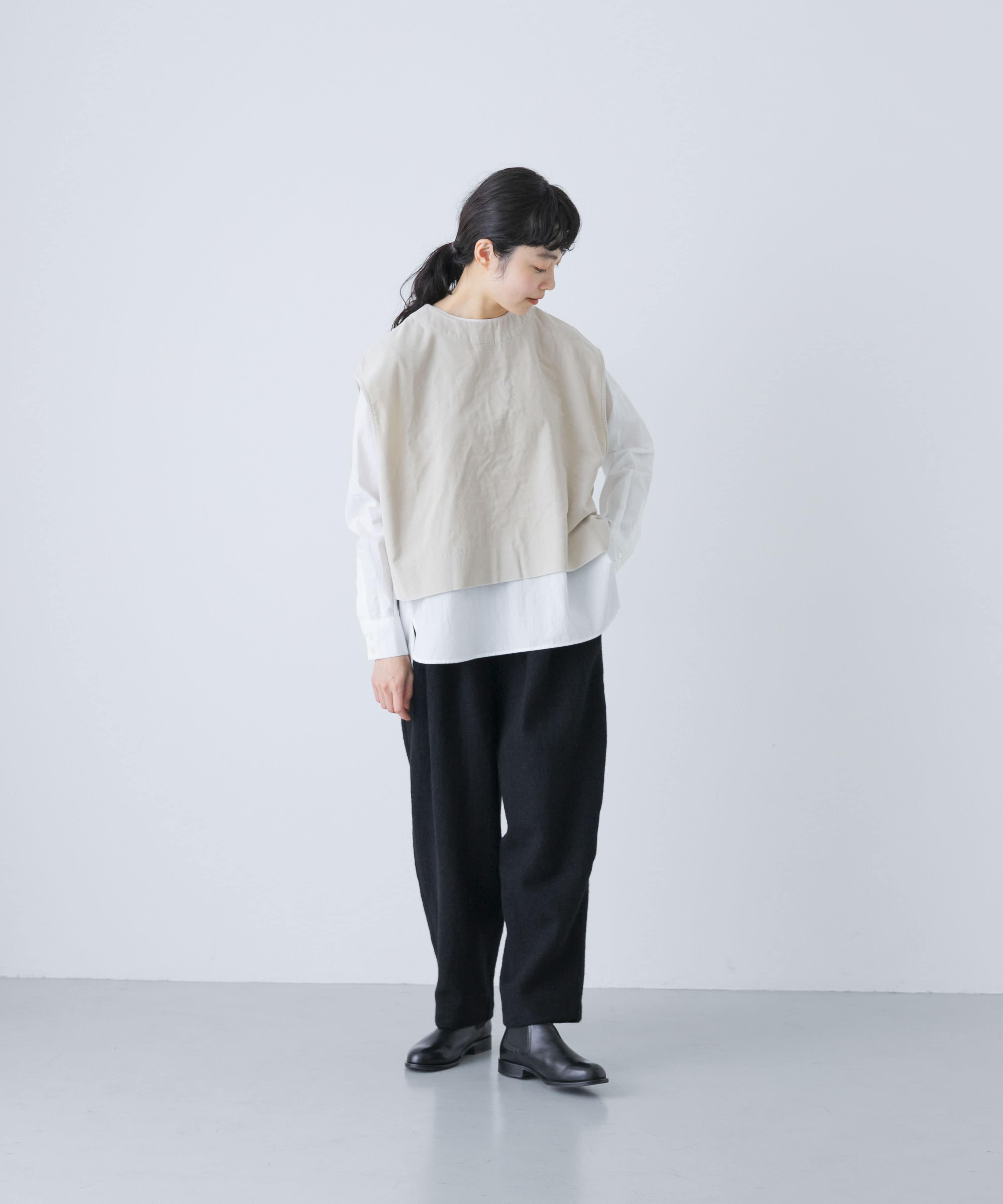 かぐれ「コットンベルベット2WAYベスト」|ベスト・ジレ|