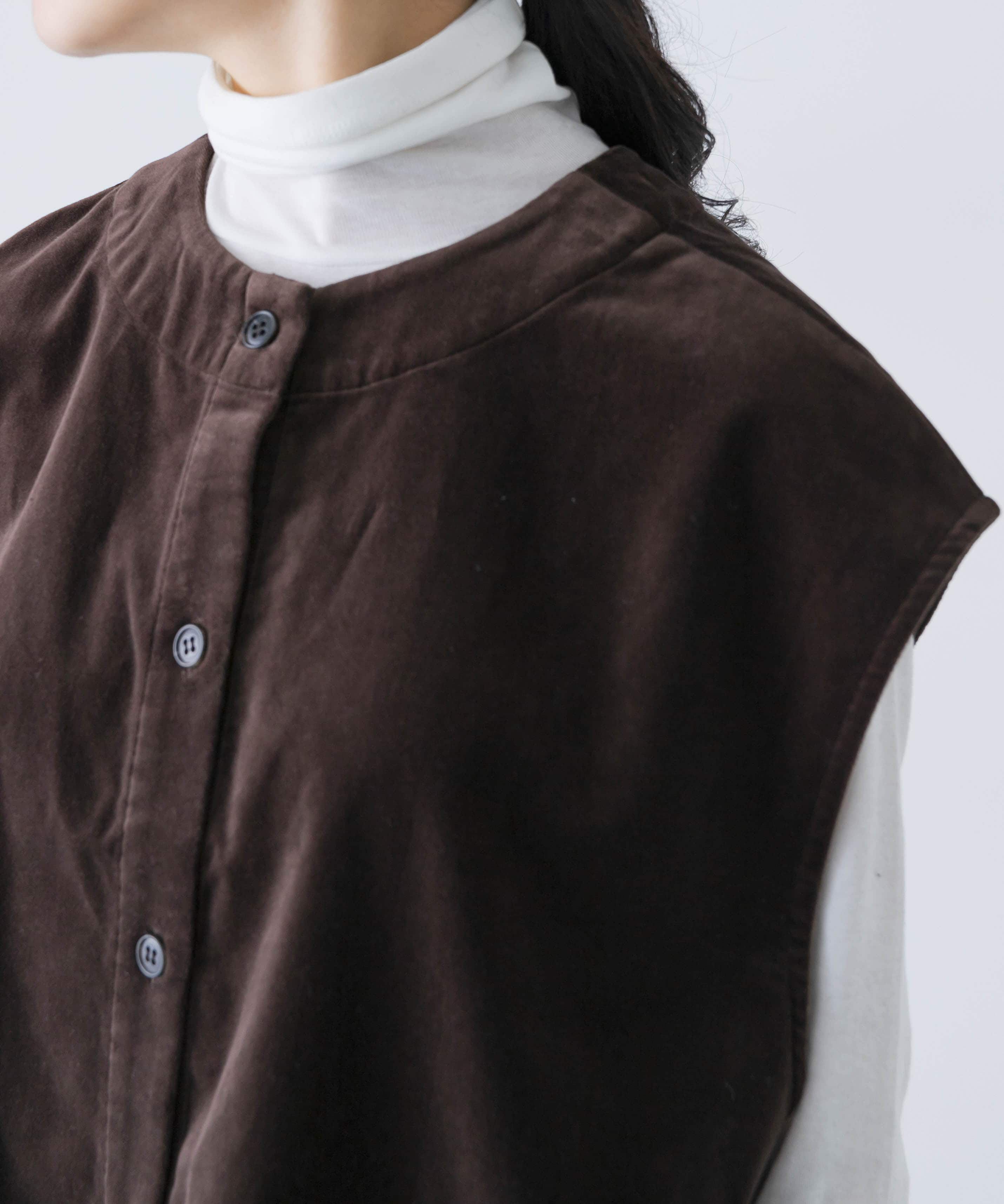 かぐれ「コットンベルベット2WAYベスト」|ベスト・ジレ|