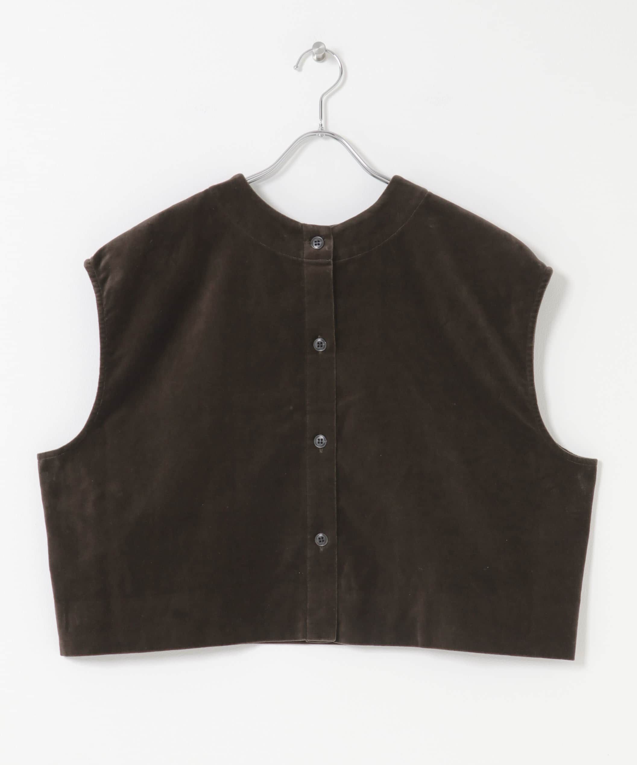 かぐれ「コットンベルベット2WAYベスト」|ベスト・ジレ|