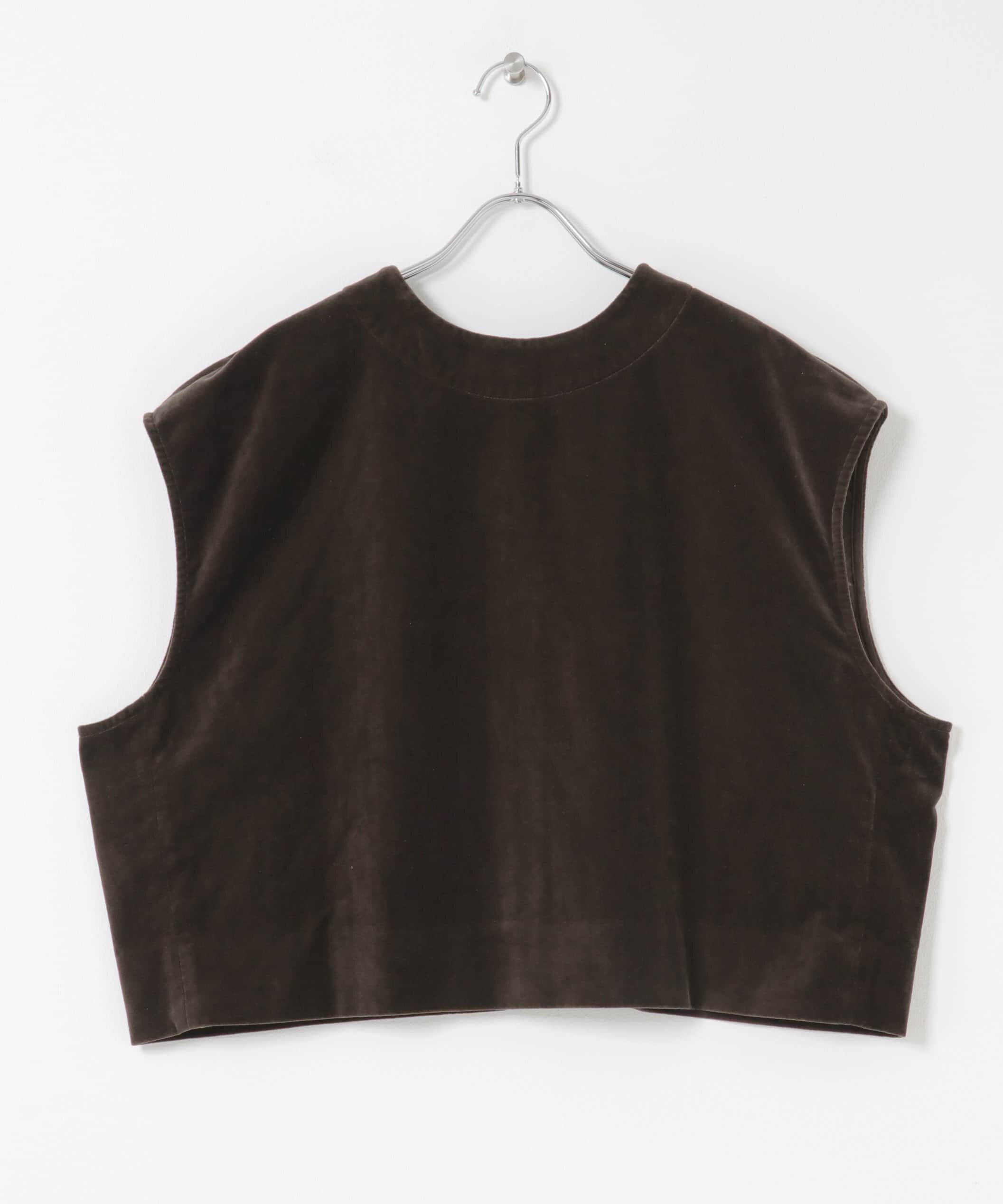 かぐれ「コットンベルベット2WAYベスト」|ベスト・ジレ|