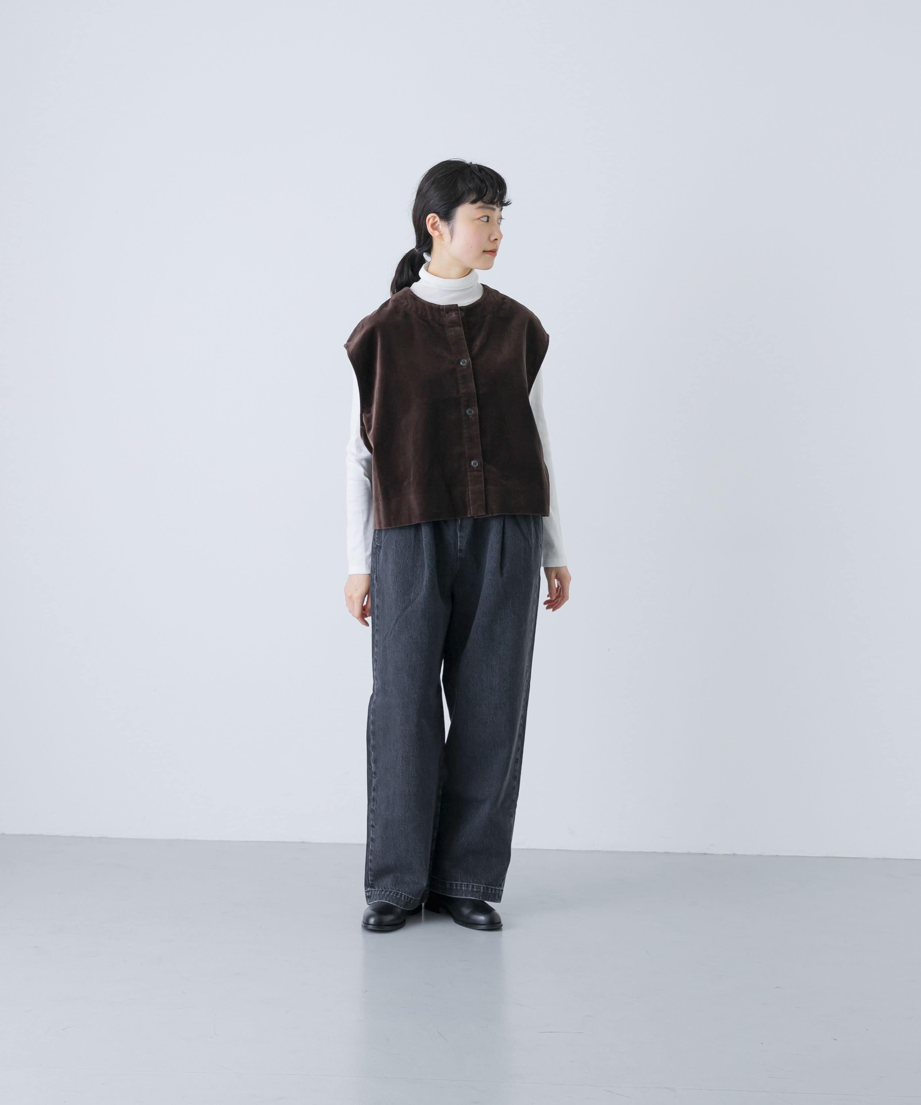 かぐれ「コットンベルベット2WAYベスト」|ベスト・ジレ|