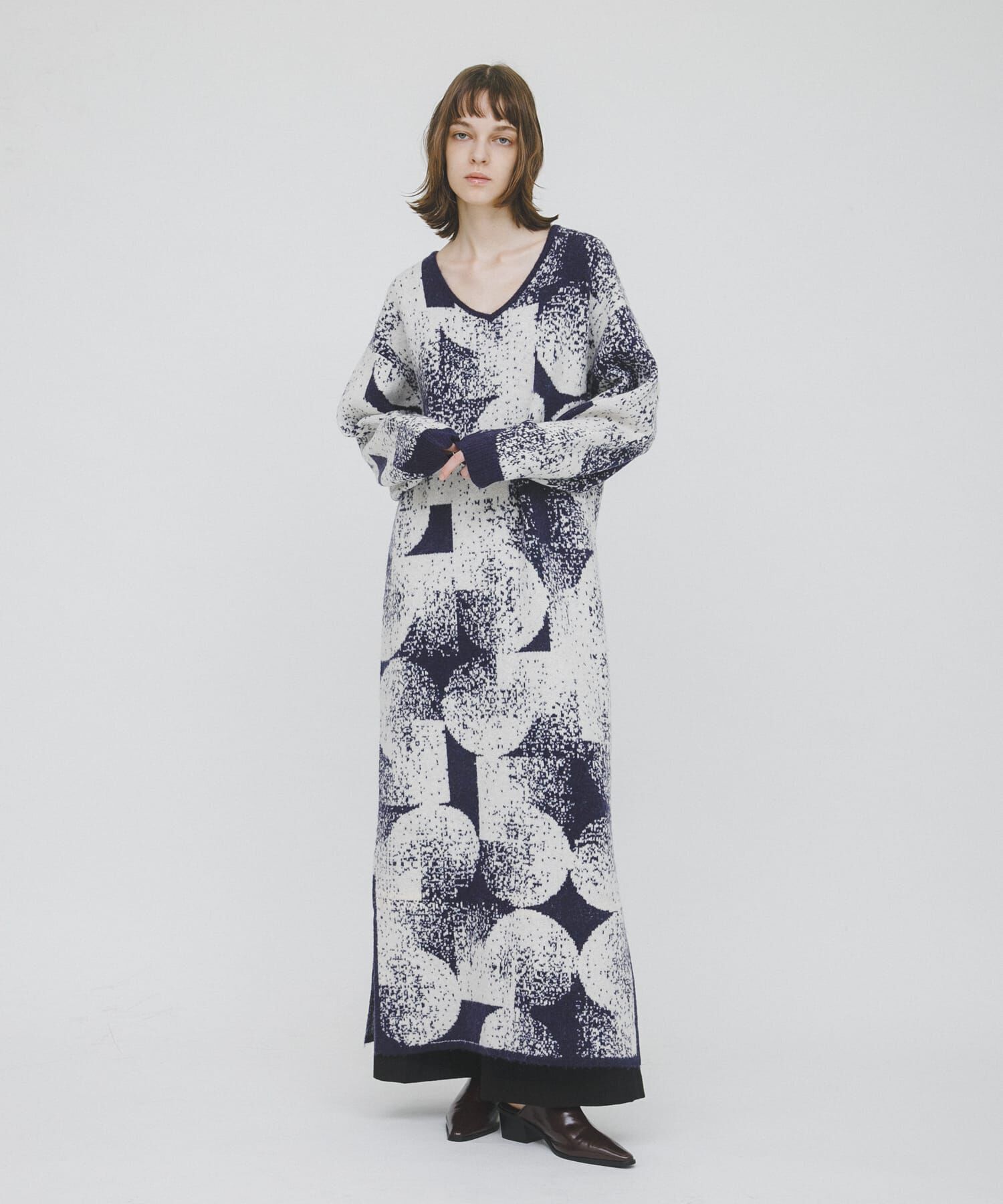 LAATO「5 patterned knit dress」|ワンピース|
