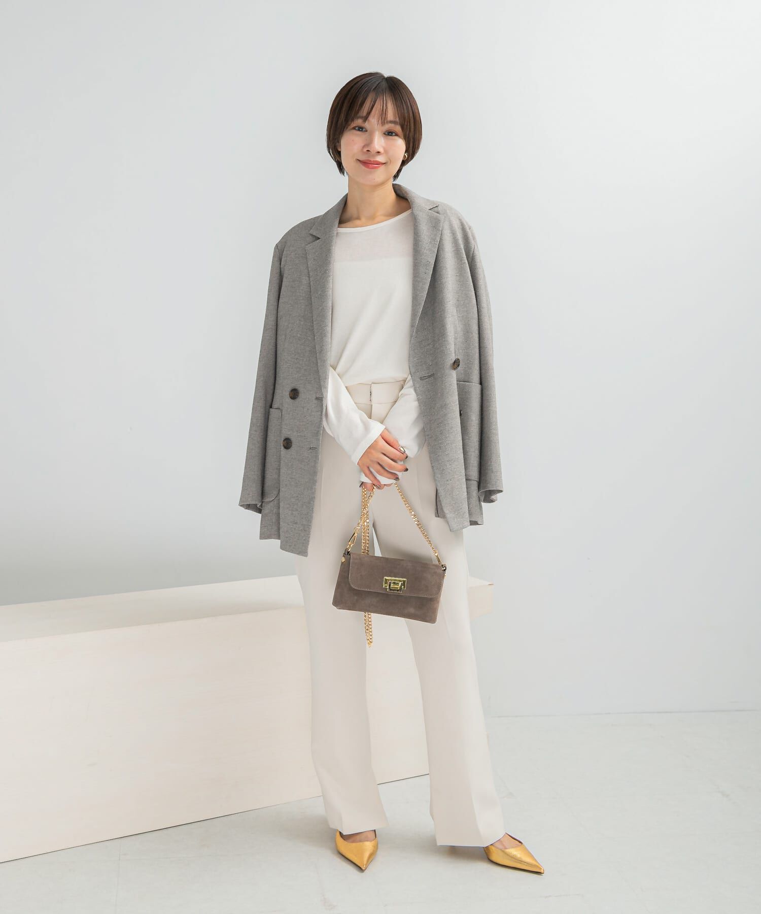 URBAN RESEARCH ROSSO「コットンカシミヤクルーネックカットソー」|Tシャツ・カットソー|