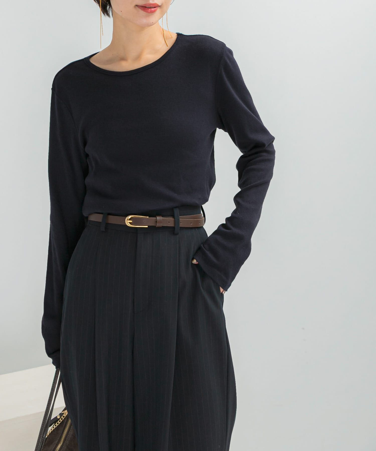 URBAN RESEARCH ROSSO「コットンカシミヤクルーネックカットソー」|Tシャツ・カットソー|