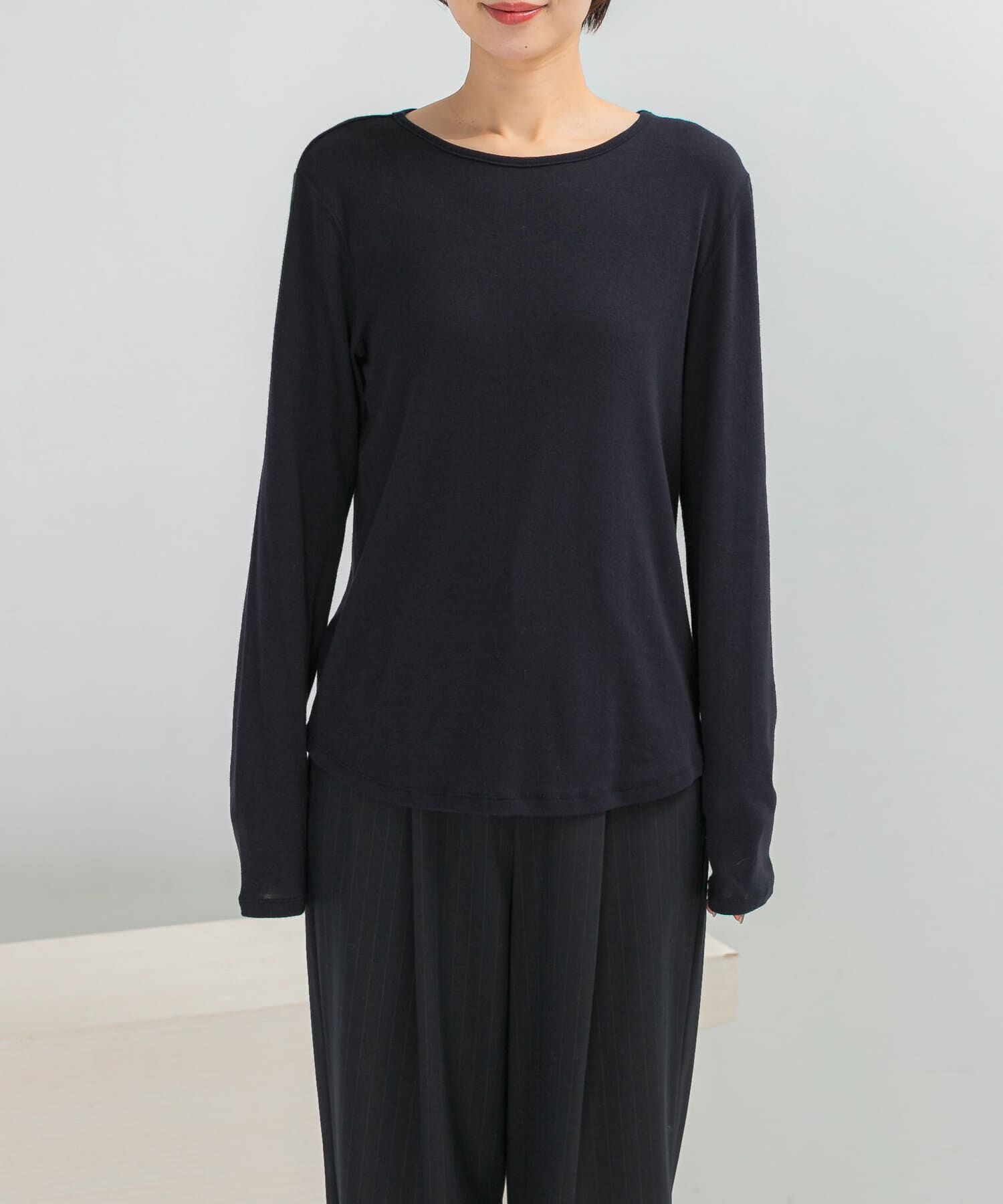 URBAN RESEARCH ROSSO「コットンカシミヤクルーネックカットソー」|Tシャツ・カットソー|