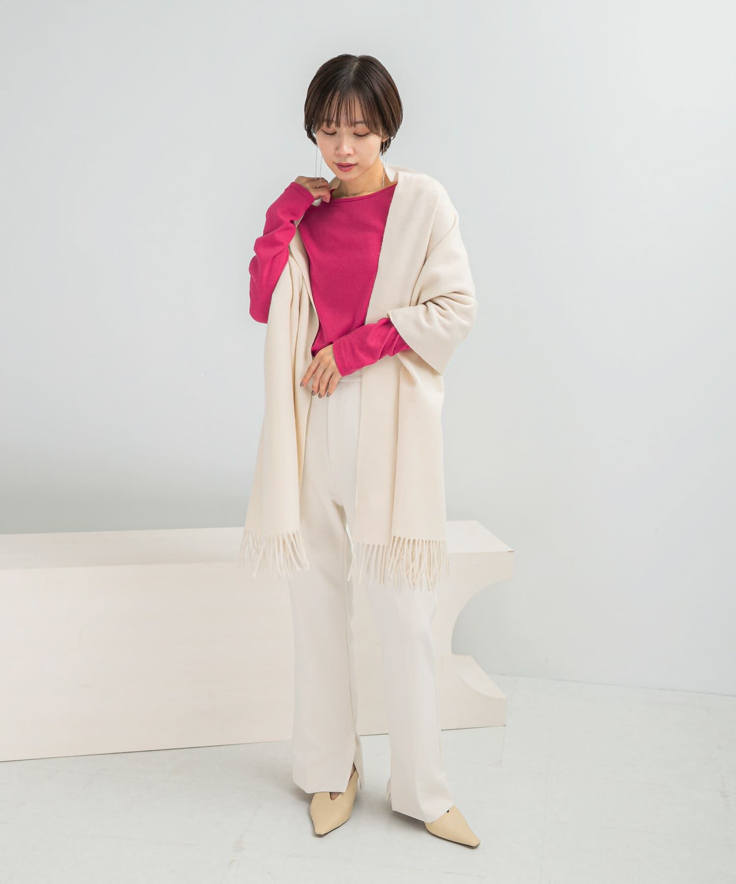 URBAN RESEARCH ROSSO「コットンカシミヤクルーネックカットソー」|Tシャツ・カットソー|