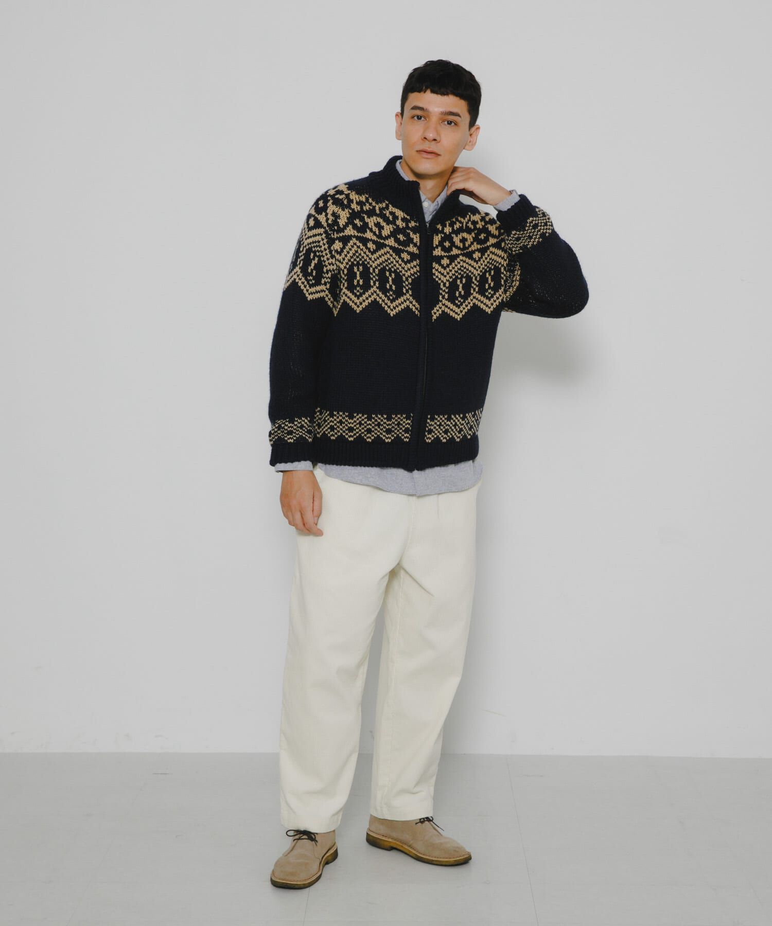 Sonny Label 「ジャガードジップアップニット」|ニット・セーター|