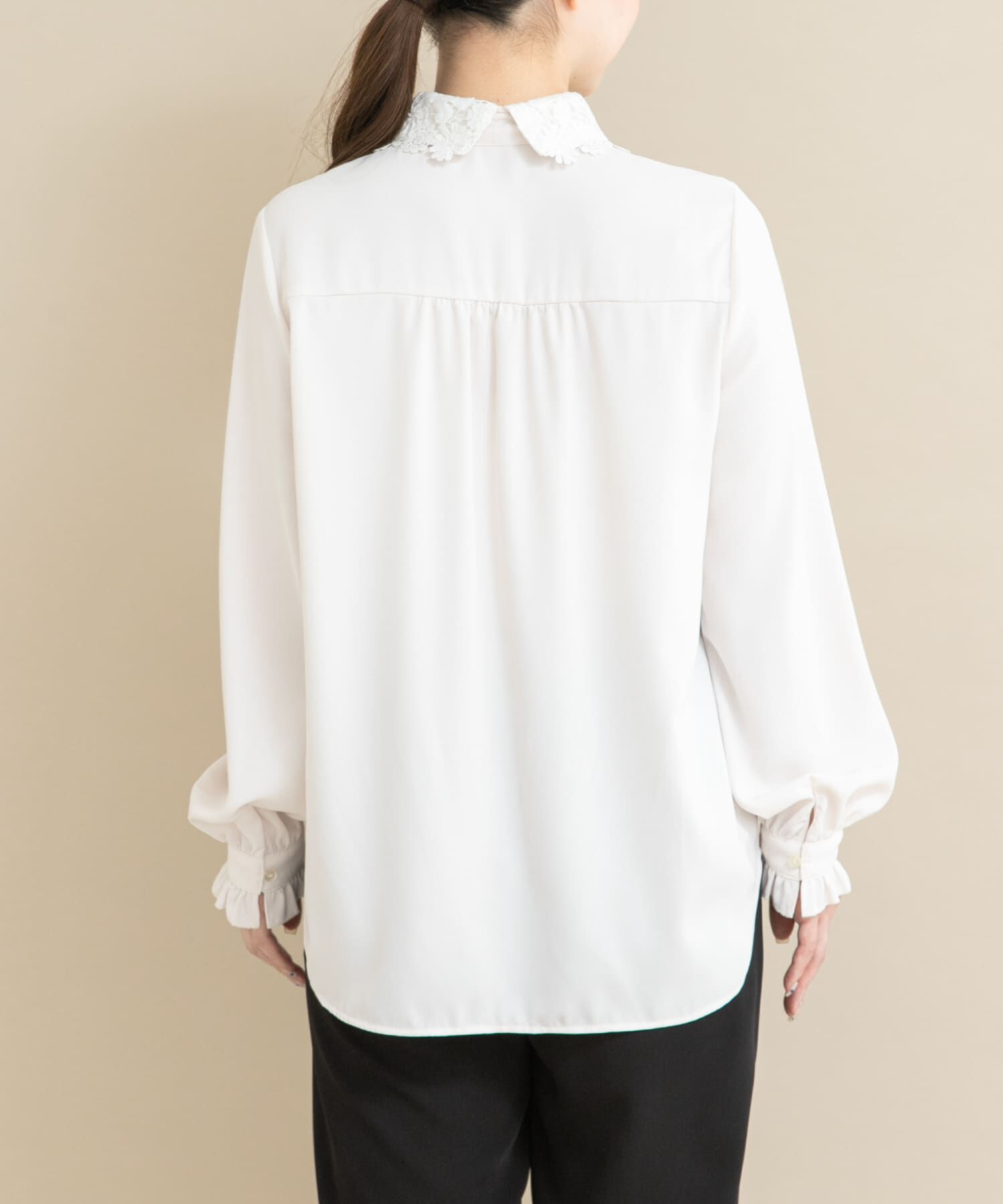 URBAN RESEARCH ROSSO「『WEB/一部店舗限定』レースカラーブラウス」|シャツ・ブラウス|