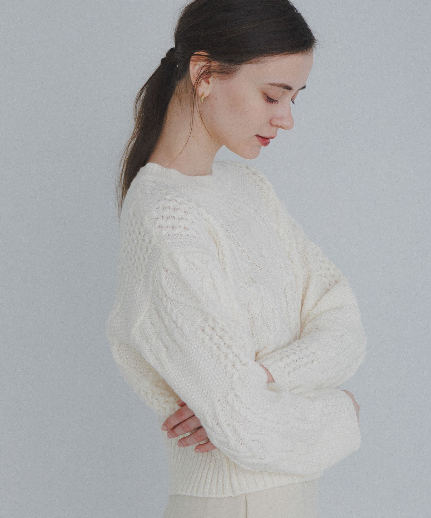 Sonny Label 「パッチワークハートケーブルニット」|ニット・セーター|