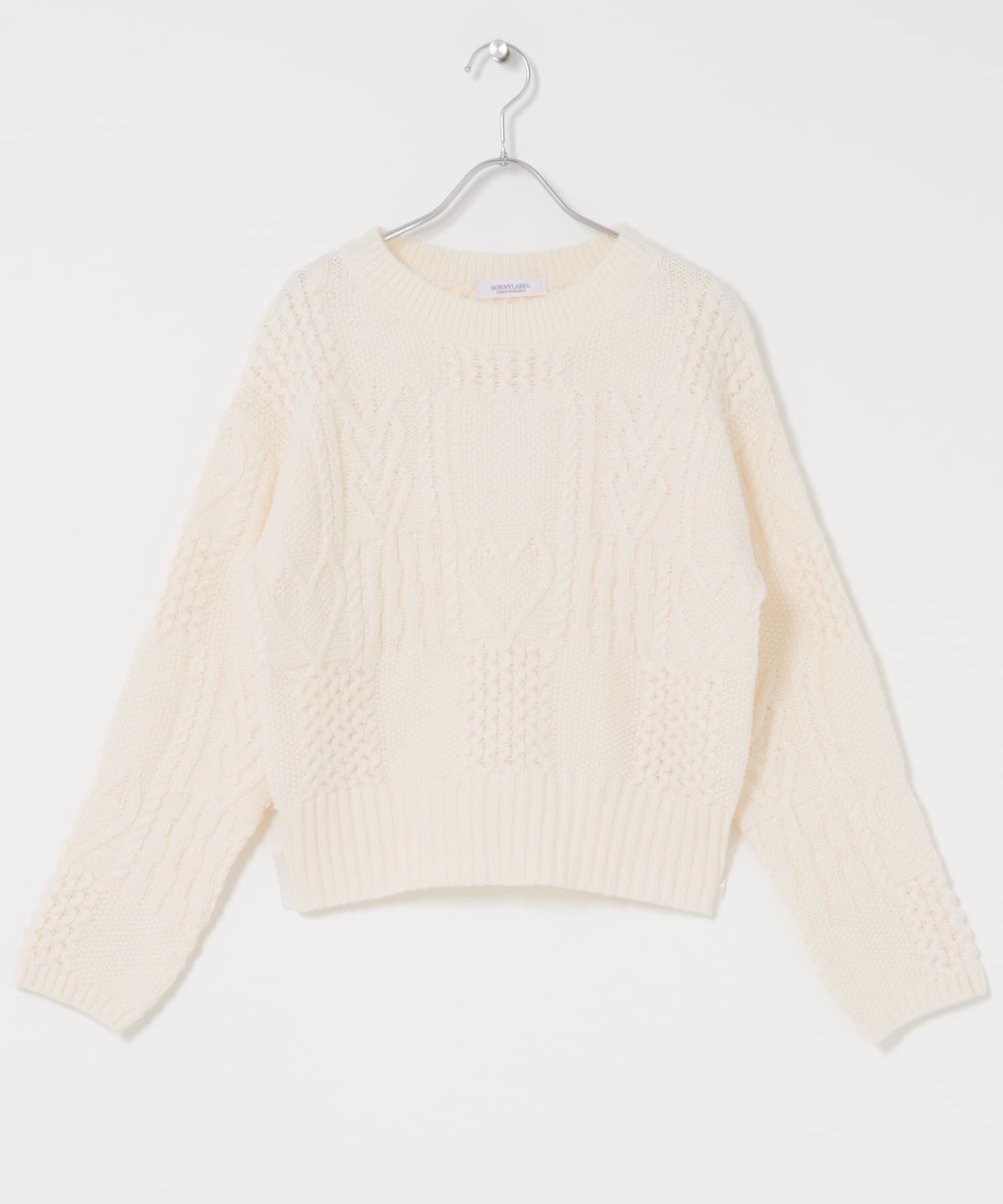 Sonny Label 「パッチワークハートケーブルニット」|ニット・セーター|